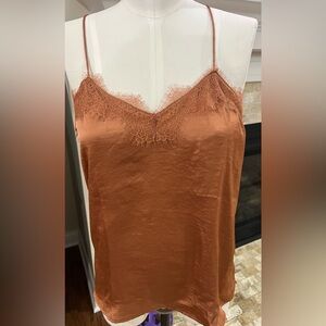 NINE WEST medium 🆕 Satin Cami with Lace Trim Size